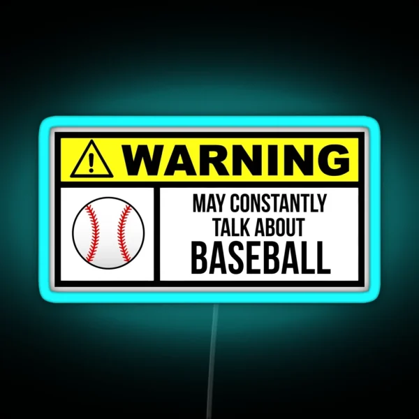 Baseball Sayings RGB Neon Sign