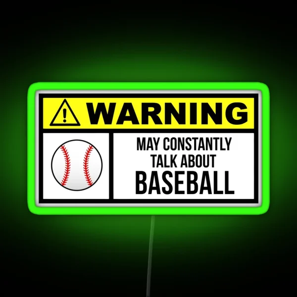 Baseball Sayings RGB Neon Sign