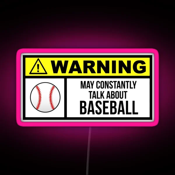 Baseball Sayings RGB Neon Sign