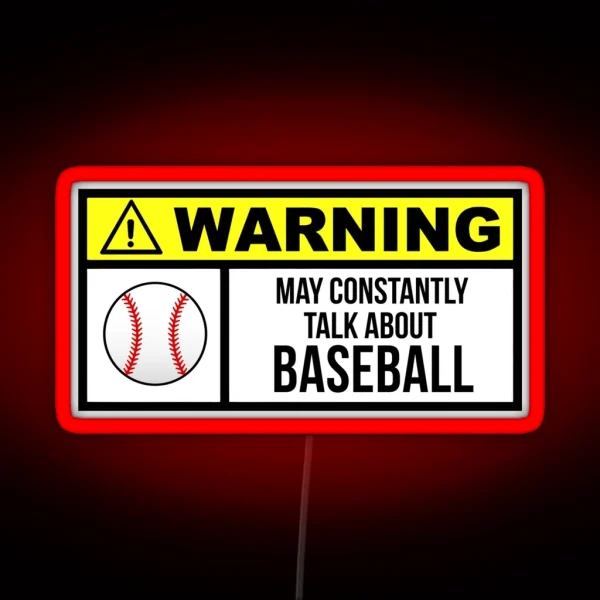 Baseball Sayings RGB Neon Sign