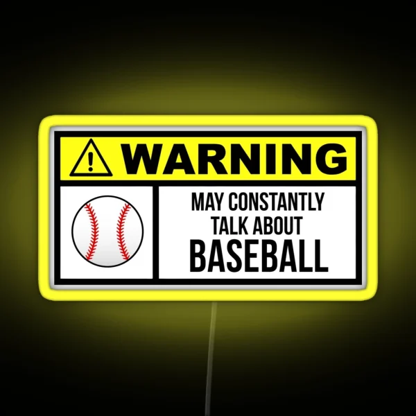 Baseball Sayings RGB Neon Sign