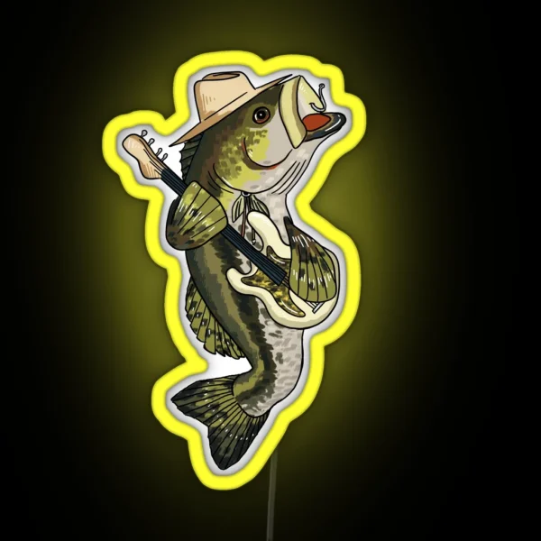 Bass Bassist RGB Neon Sign
