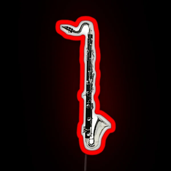 Bass Clarinet Not A Black Saxophone RGB Neon Sign