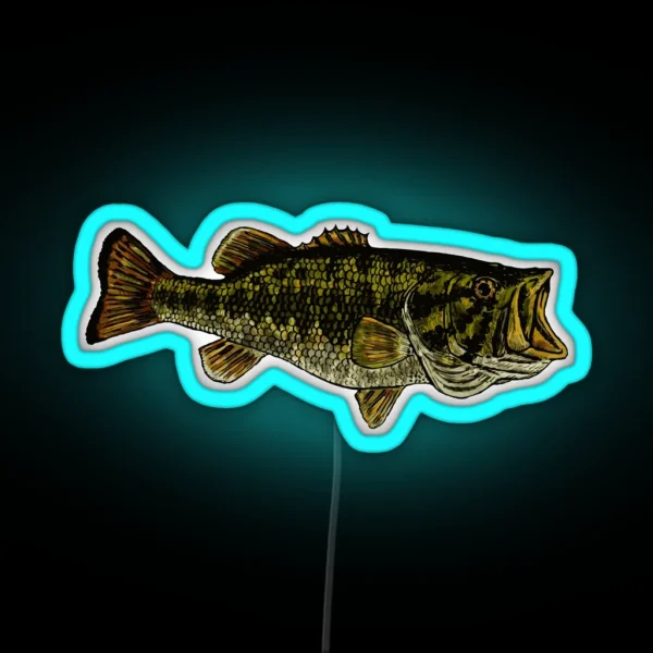 Bass Fish RGB Neon Sign