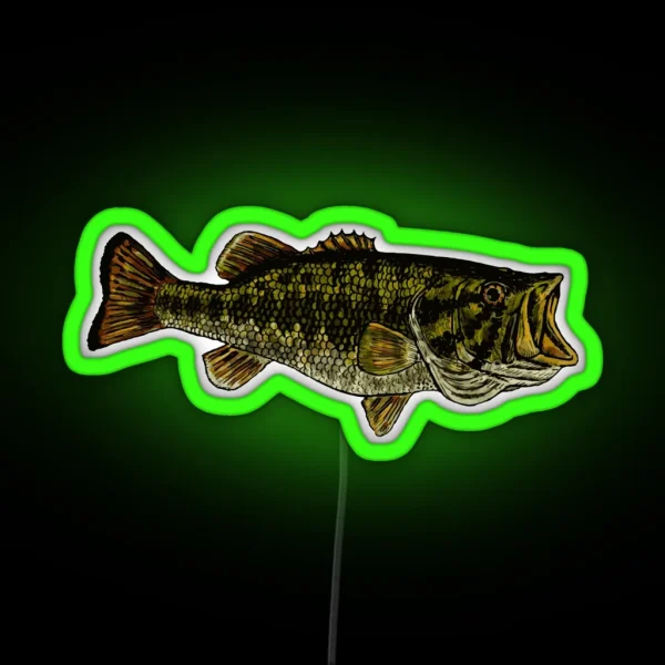 Bass Fish RGB Neon Sign