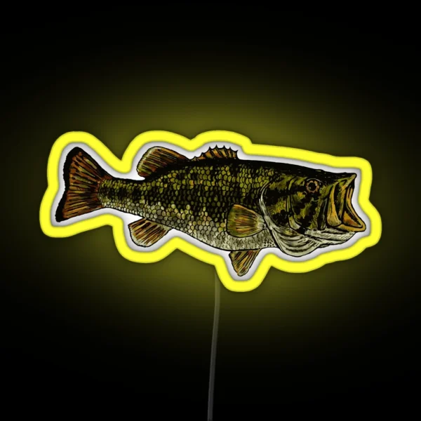 Bass Fish RGB Neon Sign