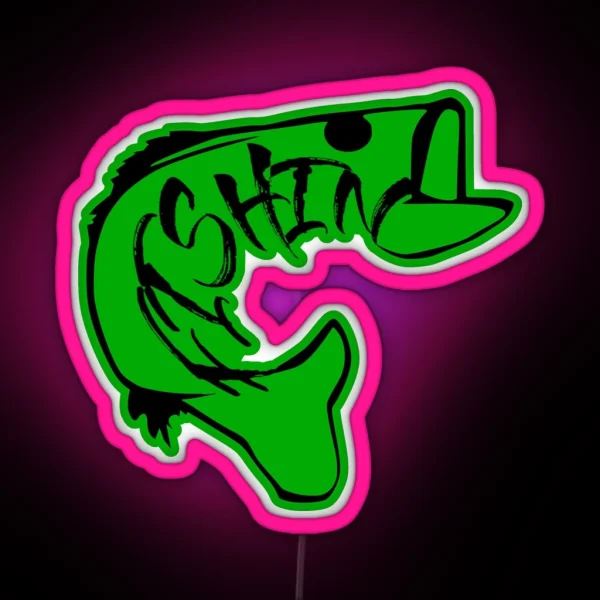 BASS FISHIN RGB Neon Sign