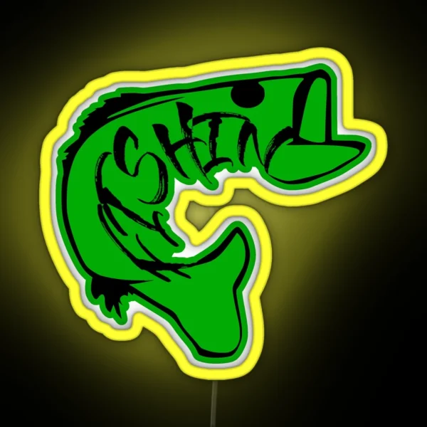 BASS FISHIN RGB Neon Sign