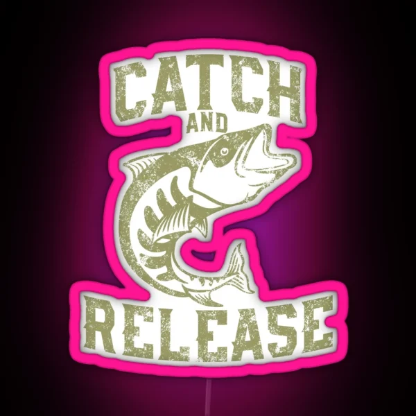 Bass Fishing Catch And Release Fishing Led Bass Fish RGB Neon Sign