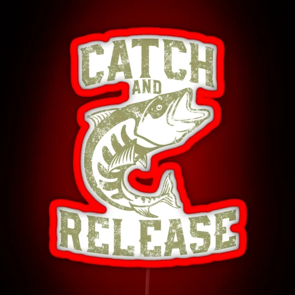 Bass Fishing Catch And Release Fishing Led Bass Fish RGB Neon Sign
