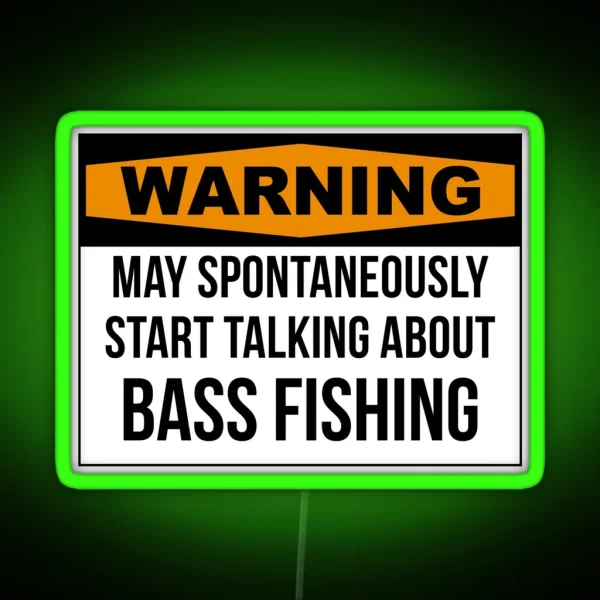 Bass Fishing RGB Neon Sign