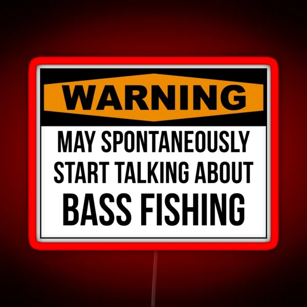 Bass Fishing RGB Neon Sign
