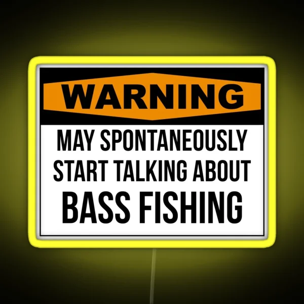 Bass Fishing RGB Neon Sign