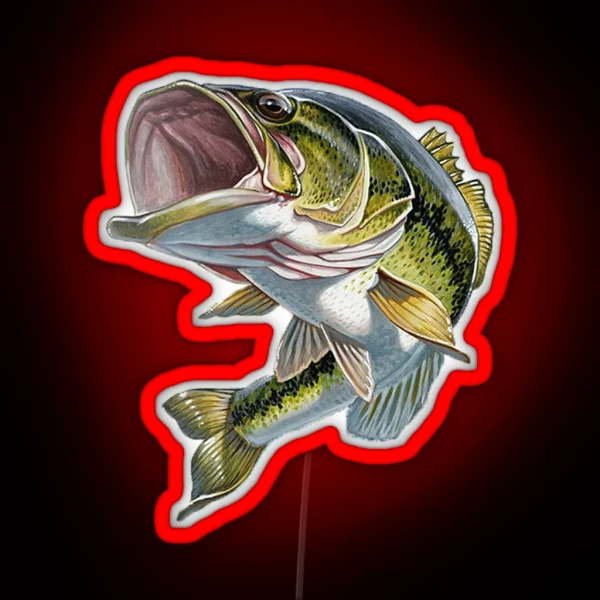Bass Fishing RGB Neon Sign