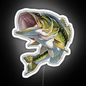 Bass Fishing RGB Neon Sign