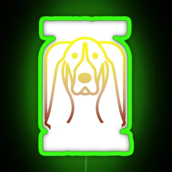 Basset Hound Big Ears But Not Listening Design Idea RGB Neon Sign