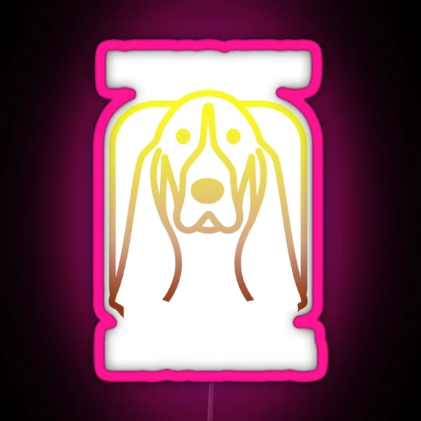 Basset Hound Big Ears But Not Listening Design Idea RGB Neon Sign