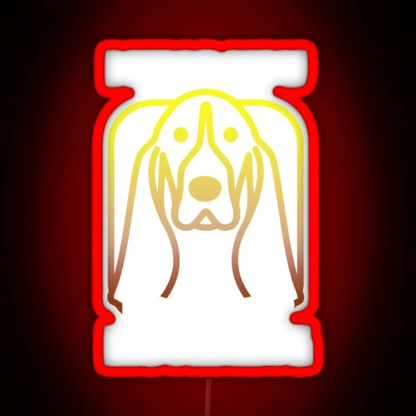 Basset Hound Big Ears But Not Listening Design Idea RGB Neon Sign