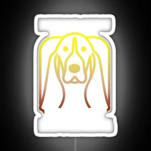 Basset Hound Big Ears But Not Listening Design Idea Design Print RGB Neon Sign