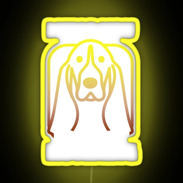 Basset Hound Big Ears But Not Listening Design Idea RGB Neon Sign