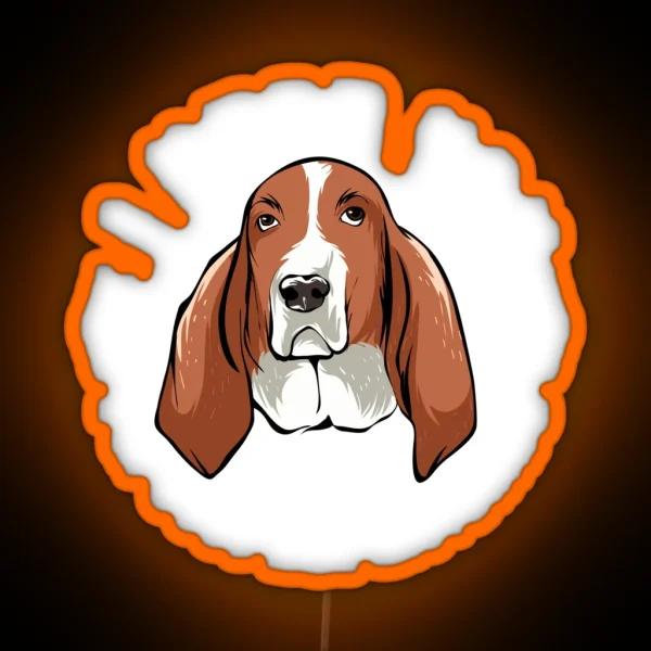 Basset Hound Big Ears But Not Listening Design Idea RGB Neon Sign