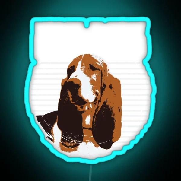 Basset Hound Big Ears But Not Listening RGB Neon Sign