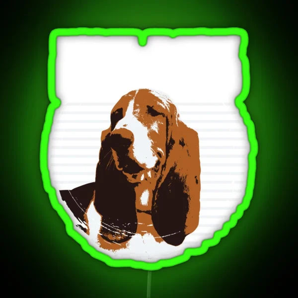 Basset Hound Big Ears But Not Listening RGB Neon Sign