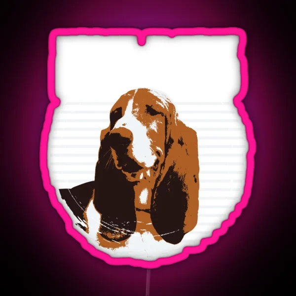 Basset Hound Big Ears But Not Listening RGB Neon Sign