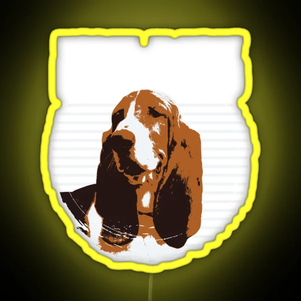 Basset Hound Big Ears But Not Listening RGB Neon Sign
