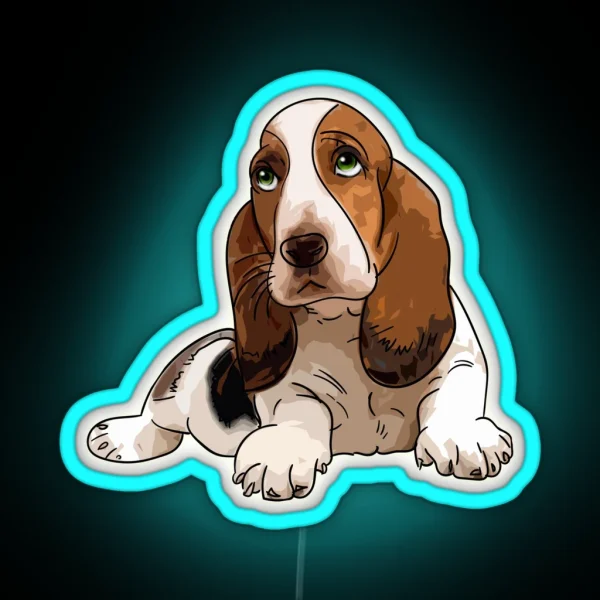 Basset Hound RGB Neon Sign
