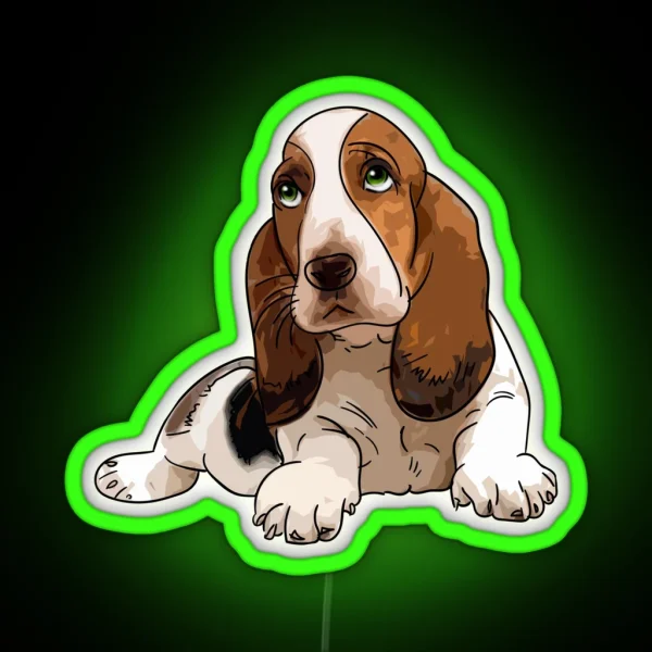 Basset Hound RGB Neon Sign