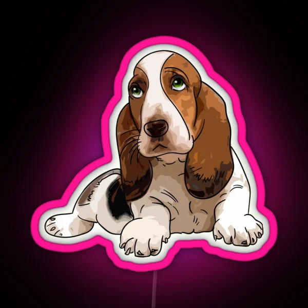 Basset Hound RGB Neon Sign