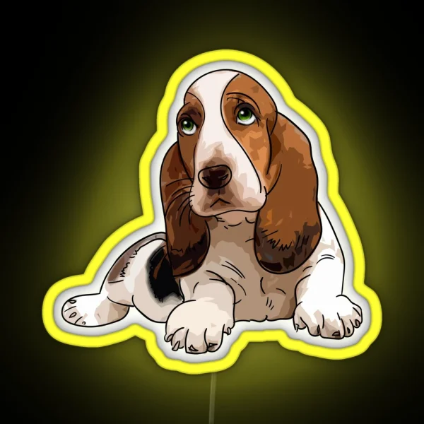 Basset Hound RGB Neon Sign