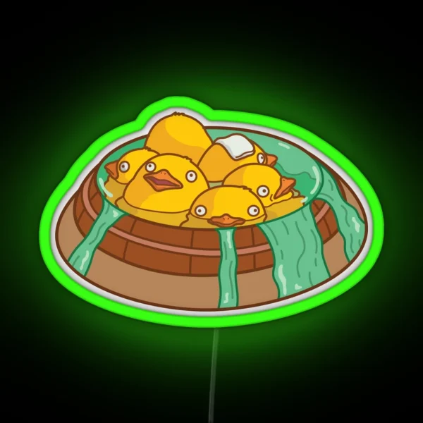 Bathing Duck Spirits Inspired RGB Neon Sign