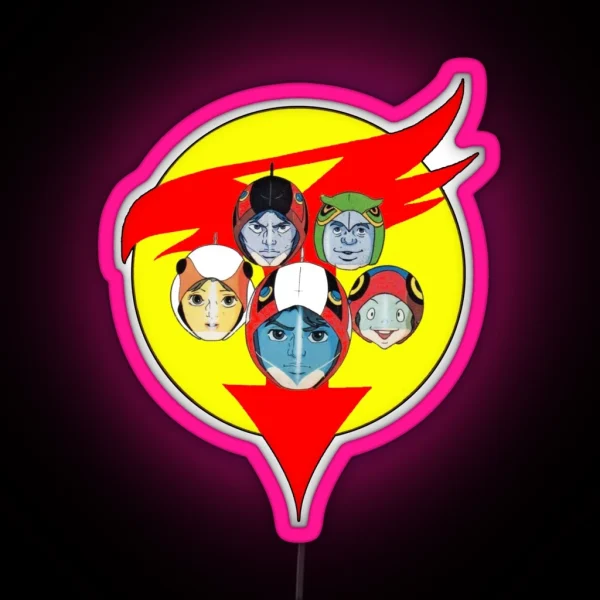 Battle Of The Planets Aka Gatchaman Team RGB Neon Sign