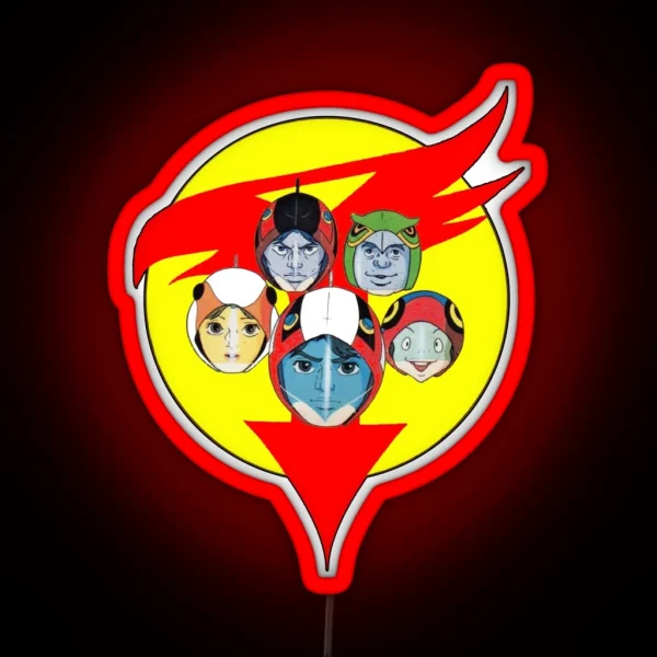 Battle Of The Planets Aka Gatchaman Team RGB Neon Sign