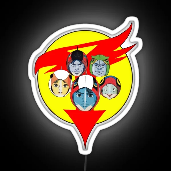 Battle Of The Planets Aka Gatchaman Team RGB Neon Sign