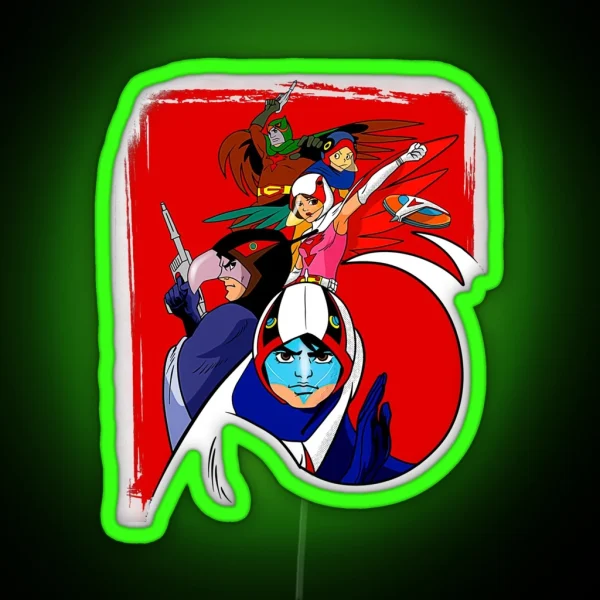 Battle Of The Planets Cartoon RGB Neon Sign