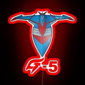 Battle Of The Planets Gatchaman God Phoenix G 5 RGB Neon Sign
