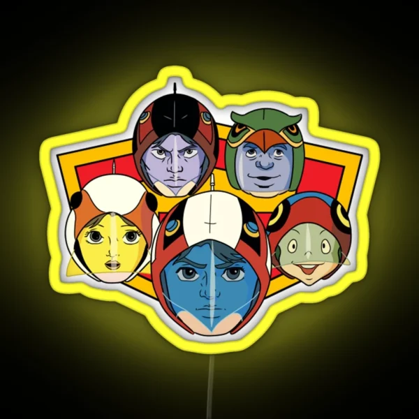 Battle Of The Planets Gatchaman RGB Neon Sign