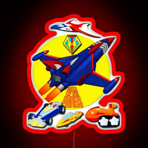 Battle Of The Planets Gatchaman Vehicle Logo RGB Neon Sign