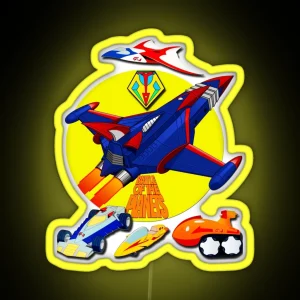 Battle Of The Planets Gatchaman Vehicle Logo RGB Neon Sign