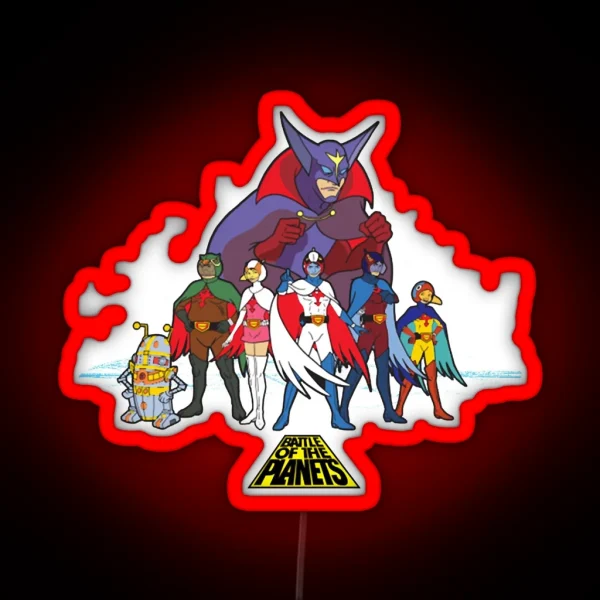 Battle Of The Planets Group RGB Neon Sign