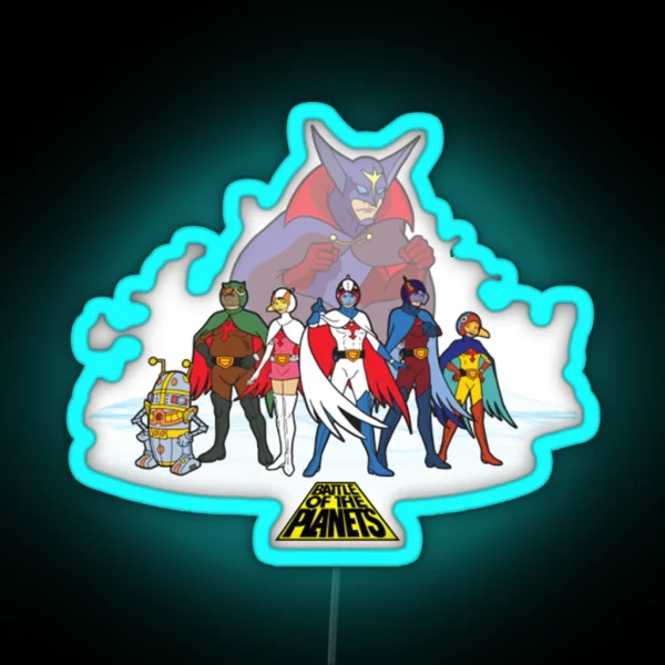 Battle Of The Planets Group RGB Neon Sign