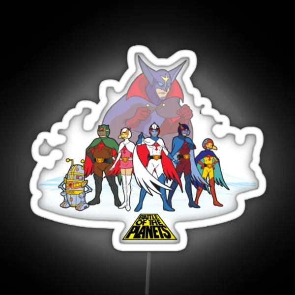 Battle Of The Planets Group RGB Neon Sign