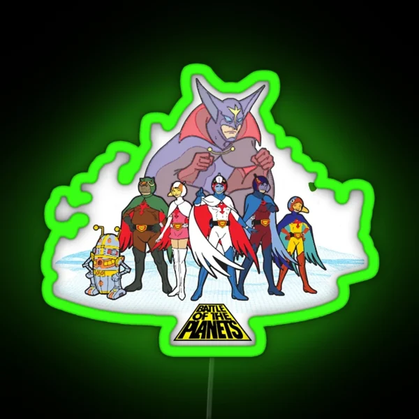 Battle Of The Planets Group RGB Neon Sign
