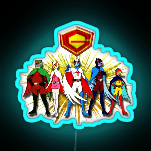 Battle Of The Planets Ninja RGB Neon Sign