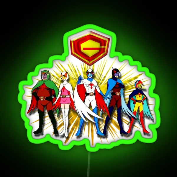Battle Of The Planets Ninja RGB Neon Sign