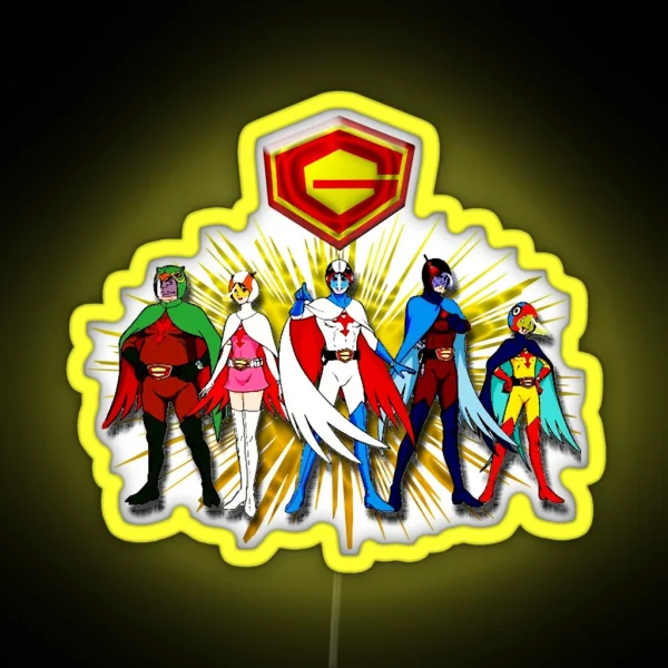 Battle Of The Planets Ninja RGB Neon Sign