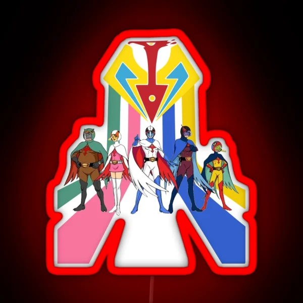 Battle Of The Planets Retro Sicence Team Stripe RGB Neon Sign